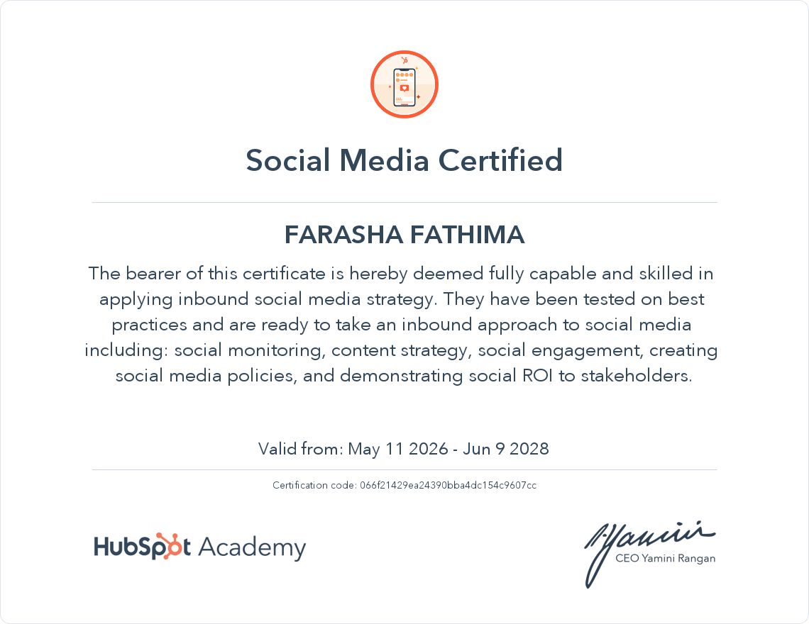 Inbound Marketing Certification - Certificate 1
